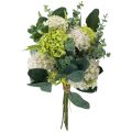 Floristik24 Bouquet de fleurs artificielles boule de neige eucalyptus artificiel 45cm