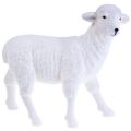 Floristik24 Figurine décorative mouton décoration de table Pâques blanc floqué 30×28cm