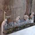 Décoration Maison en Métal avec Porte-Bougies Chauffe-Plat 68cm Argentée | Floristik24.fr