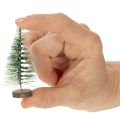 Mini sapins de Noël artificiels enneigés, 6 cm, lot de 12, pour décorer votre table pendant les fêtes. | Floristik24.fr