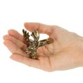 Lot de 4 ronds de serviette en métal doré avec tête de cerf, diamètre 6 cm | Floristik24.fr