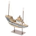 Floristik24 Bateau décoratif en bois sur socle métallisé, 20 cm