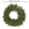 Couronne artificielle branches de pin et pommes de pin Ø 40 cm | Floristik24.fr
