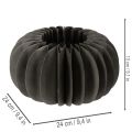 Anneaux décoratifs citrouille en papier nid d'abeille 24 cm gris foncé, lot de 4 | Floristik24.fr