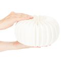 Citrouille en papier nid d'abeille blanche ronde 24 cm pour décorations automnales et compositions florales (4 pièces) | Floristik24.fr