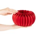 Ensemble de 4 citrouilles en papier alvéolé rouge 24 cm décoratives pour table | Floristik24.fr