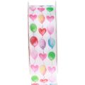 Floristik24 Ruban cadeau ballons colorés décoration anniversaire 40mm 15m