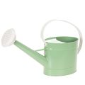 Floristik24 Arrosoir décoratif en métal, vert pastel rétro avec détails blancs, pour jardin, balcon et intérieur, 52,5 x 15 x 30 cm