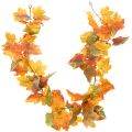 Floristik24 Guirlande artificielle en feuilles d’érable 165 cm, décoration automnale multicolore