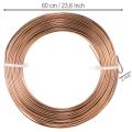 Fil d'aluminium 2 mm marron pour floristique et bricolage 60 m 500 g | Floristik24.fr