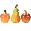 Floristik24 Ensemble de fruits artificiels (pomme et poire) décoratif, automne, 12 cm, 3 pièces