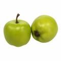 Mini pommes décoratives vert-jaune artificielles H4,3cm Ø3,6cm 24pcs