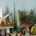 Sapin décoratif artificiel avec socle en bois 80 cm | Floristik24.fr