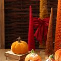 Lot de 3 sapins rouges décoratifs en bois – 40 cm | Floristik24.fr