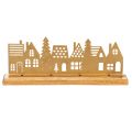 Silhouette de maisons en métal
