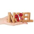 Décoration de Noël en bois « Noel » avec nœud rouge, 18 cm | Floristik24.fr