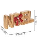 Décoration de Noël en bois « Noel » avec nœud rouge, 18 cm | Floristik24.fr