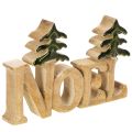 Floristik24 Décoration de Noël en bois "Noel" avec deux sapins 18 cm