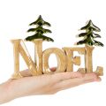 Décoration de Noël en bois "Noel" avec deux sapins 18 cm | Floristik24.fr