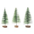 Mini sapins de Noël artificiels enneigés, 6 cm, lot de 12, pour décorer votre table pendant les fêtes. | Floristik24.fr