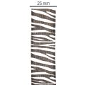 Ruban cadeau à motif zèbre, 25 mm de large, 20 m de long | Floristik24.fr