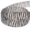 Ruban cadeau à motif zèbre, 25 mm de large, 20 m de long | Floristik24.fr