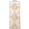 Ruban décoratif avec étoiles, bord rigide, 40 mm x 20 m, or et brun | Floristik24.fr