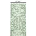 Ruban décoratif en polyester avec motif classique 40mm x 15m vert sauge | Floristik24.fr