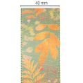 Ruban décoratif en tissu motif feuilles d’automne, 40 mm x 15 m | Floristik24.fr