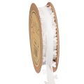 Floristik24 Ruban décoratif blanc avec motif cœur 20 mm x 15 m en polyester