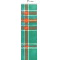 Ruban cadeau à motif écossais vert et rouge 25 mm x 20 m en polyester pour décoration intérieure | Floristik24.fr