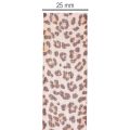 Ruban décoratif motif léopard 25 mm x 18 m, polyester, tons naturels | Floristik24.fr