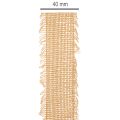 Bande décorative en coton avec franges 40 mm x 30 m marron | Floristik24.fr