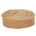 Bande décorative en coton avec franges 40 mm x 30 m marron | Floristik24.fr