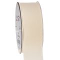 Floristik24 Ruban décoratif en velours crème 40 mm x 20 m pour décoration intérieure et emballage cadeau