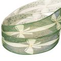 Ruban décoratif en tissu vert