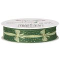 Ruban décoratif en tissu vert