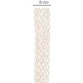 Ruban de dentelle en coton pour la décoration et les travaux manuels, 15 mm de large, 10 m de long | Floristik24.fr