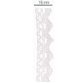 Ruban de dentelle décoratif, galon de coton fin pour travaux manuels, 15 mm de large, 10 m de long | Floristik24.fr