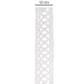 Ruban décoratif dentelle coton blanc 18mm x 10m | Floristik24.fr