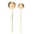 Floristik24 Boules dorées décoratives en plastique sur tiges 2 cm 48 pièces