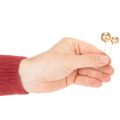 Boules dorées décoratives en plastique sur tiges 2 cm 48 pièces | Floristik24.fr