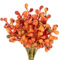 Floristik24 Grappe de baies orange, 20 cm de long