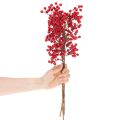 Branche artificielle de houx avec baies rouges pour décoration intérieure 47 cm - Lot de 3 | Floristik24.fr