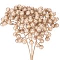 Floristik24 Branche Artificielle de Baies Champagne 28 cm – Lot de 3