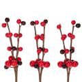 Floristik24 Branche artificielle avec baies rouges 15 cm Lot de 6