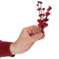 Branche artificielle avec baies rouges 15 cm Lot de 6 | Floristik24.fr