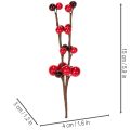 Branche artificielle avec baies rouges 15 cm Lot de 6 | Floristik24.fr