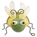 Floristik24 Figurine de jardin abeille, figurine décorative métal insecte H9,5cm vert jaune