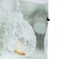 Floristik24 Murale LED Noël rustique blanc 38 × 38cm Pour batterie